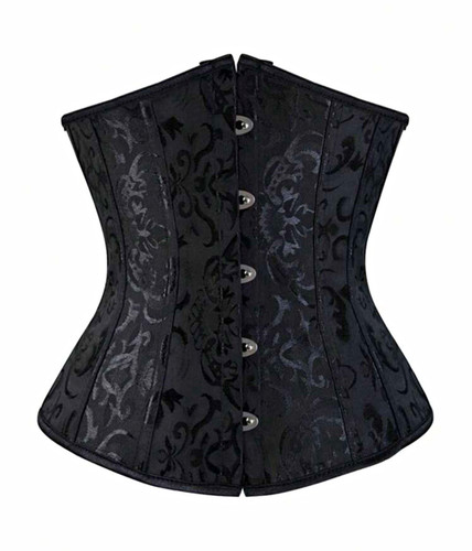 Black floral jacquard - black,
