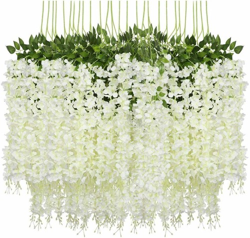 24pack white artificial fake - white,