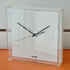 Kartell "Tic & Tac" Square Clock by Philippe Starck White
