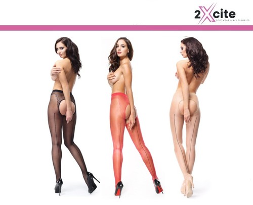Crotchless denier sheer - 20,