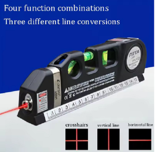 Spirit level with laser - level,