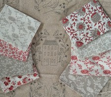 French General 8 X fat quarters. Moda embroidery panel Bloom and Grow set A