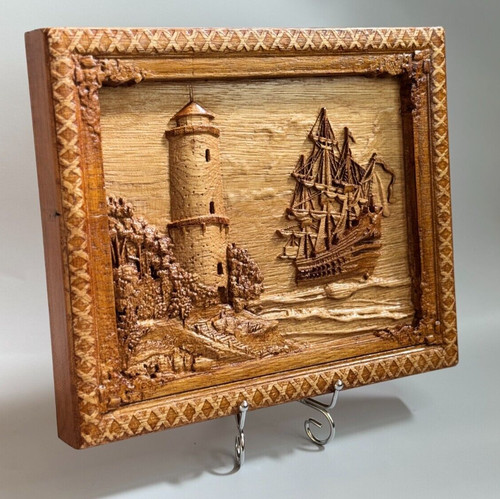 Lighthouse wooden wall art - wooden,