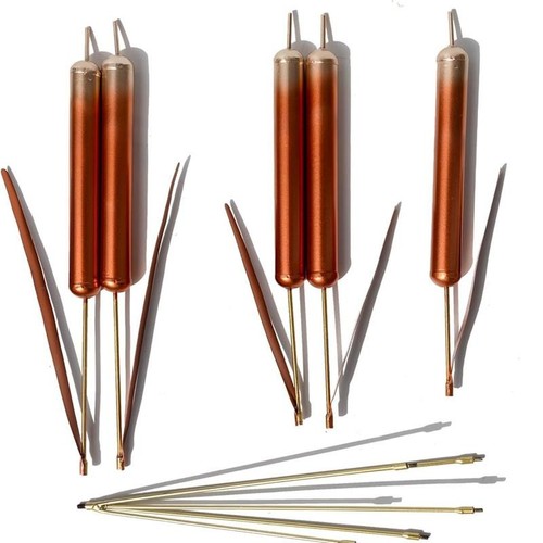 Copper cattail wind chimes - copper,