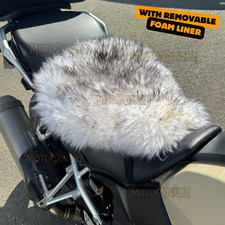 Motorcycle Motorbike Seat Cover Sheepskin Pad Universal Fit Secure Fit UK Made