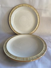 2 Denby Caramel Stripes Plates