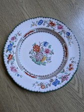 Copeland Spode Chinese rose salad plates 7 1/2" hand painted c1930s superb 