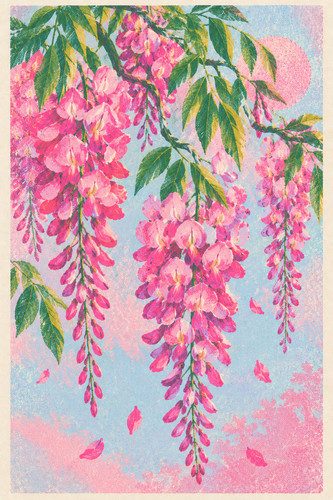 Wisteria risograph print - 3.,
