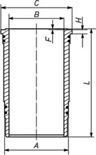 Cylinder Sleeve MAHLE Fits MAN