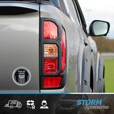 FOR NISSAN NAVARA NP300 2016 ON STX REAR TAIL LIGHT GUARDS COVERS PAIR IN BLACK