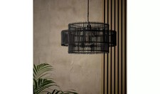 Habitat Black Bamboo 2 Tier Easy Fit Lampshade - 41cm