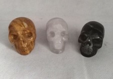 3 small Crystal Skulls semi