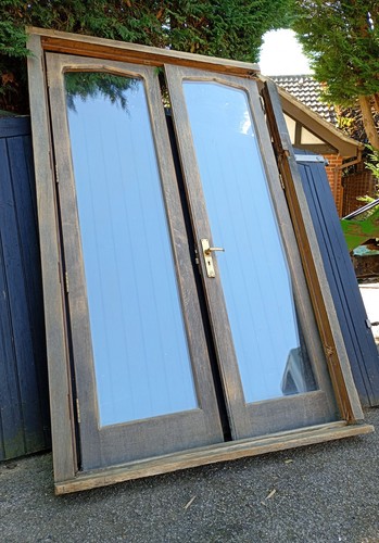 Oak doors frame - in, double