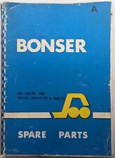 Bonser Forklift Truck 90D, 70D/RT, 100D, 90D/TC, 70D/RT/TC & 100D/TC Parts Book