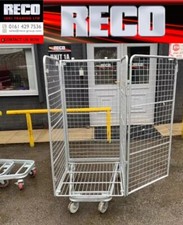 5 X REFURBISHED FOURSIDED MESH ROLL CONTAINER / CAGE /ROLLING PALLET WAREHOUSE 