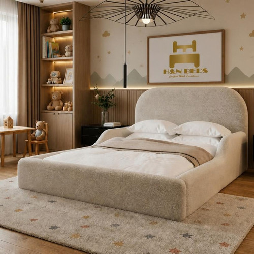 Luxury kids bed frame - bed, boucle