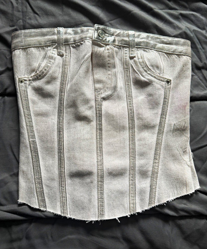 Zara white denim silver - &,