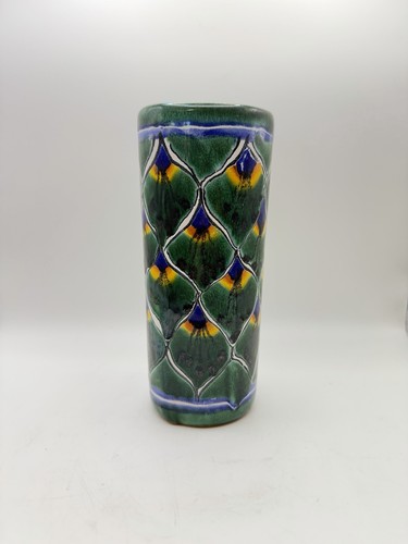Vintage mexican talavera vase - mexican,