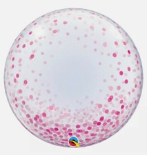  QUALATEX 24" Pink Confetti