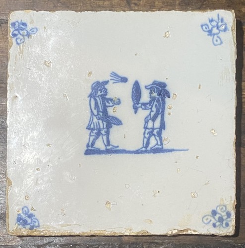 Dutch delft tile two - a,