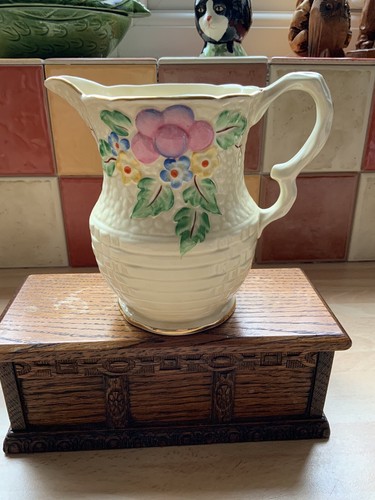 Crown devon vintage floral jug - crown,