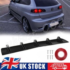 Rear Diffuser 10-Fins Bumper Lip Splitter Spoiler For Toyota Yaris Vitz Hatch
