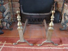 Large Antique Solid Brass Fire