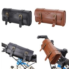 Bicycle Handlebar Bags Retro Classical Bike PU Leather Bag
