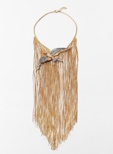 BNWT: SUPER STATEMENT  Swallow Collar Necklace from ZARA: Colour: Golden