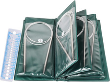 Coopay Metal Knitting Needles Set - 40Cm Circular Needles with Case, Gauge, Idea
