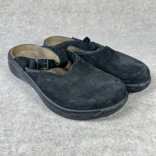 Birkenstock Tatami Black Suede Buckle Clogs Mule Slides Unisex W 11 M 9