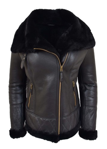 Womens real sheepskin jacket - real,