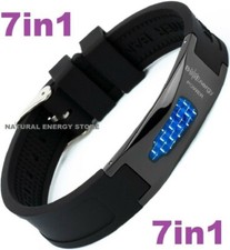 TITANIUM Magnetic Energy Armband Power Bracelet Health Bio 7in1 Bio Black 25689