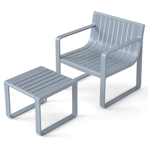 Ergonomic slatted bistro table - ergonomic,