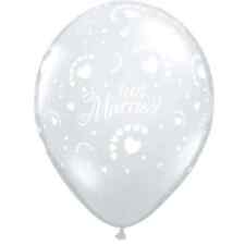 Qualatex 16" Round Latex Balloons - Just Married Hearts x10 - Discontinued Q16