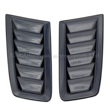 Pair of 100% Full Plain Weave Carbon Bonnet Vents in Gloss for Ford Focus RS MK2