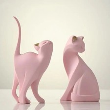 Abstract Cat Statues Modern