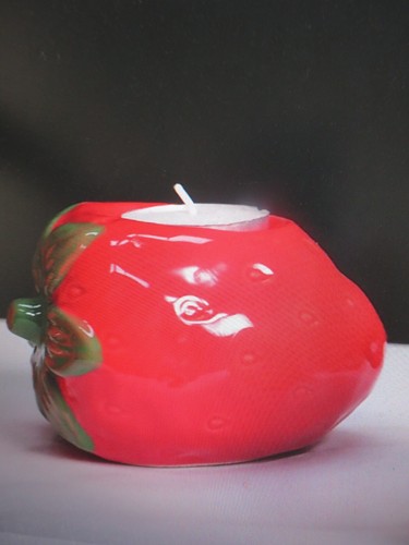 New strawberry tealight candle - new,
