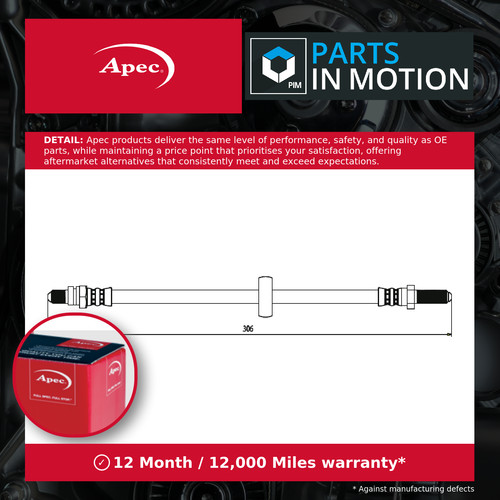 Brake hose fits - brake, ford