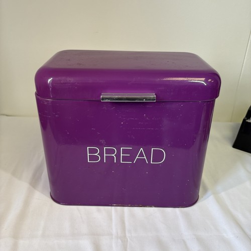 Vintage enamel pink bread - pink, bin