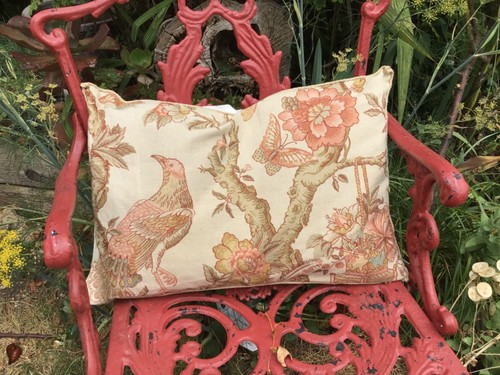 Vintage french fabric cushion - fabric,