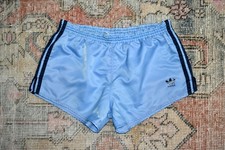 Vtg 80s Adidas Blue Shiny