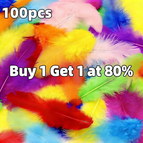 100 pcs multicolor fluffy - 100,