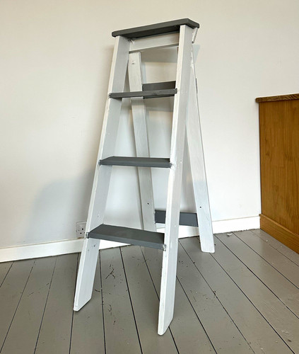 Restored wooden step ladder - restored,