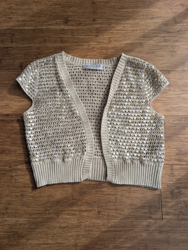 Topshop crochet gold sequin - topshop,