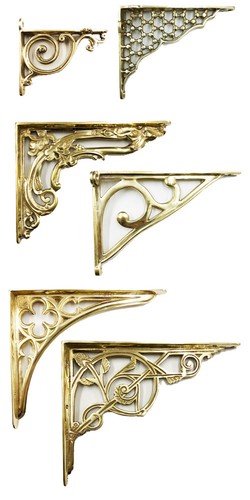 Brass shelf wall - wall, support