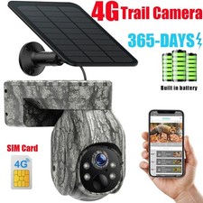 4K Solar 4G Wildlife Camera WiFi Bluetooth Trail Cam Hunting Game Night Vision