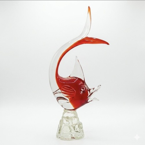 Murano glass fish sculpture - murano,