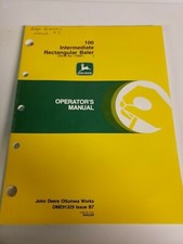 John Deere Intermediate Rectangular Baler Owners Operators Manual s/n 110001-