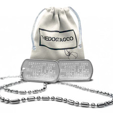 Emergency ID PERSONALISED Dog Tags Biker Accident Safety Military Style Necklace